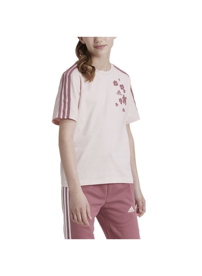 اديداس تيشيرت تدريب أديداس فلور وردي للأطفال - سنوات - Image 3